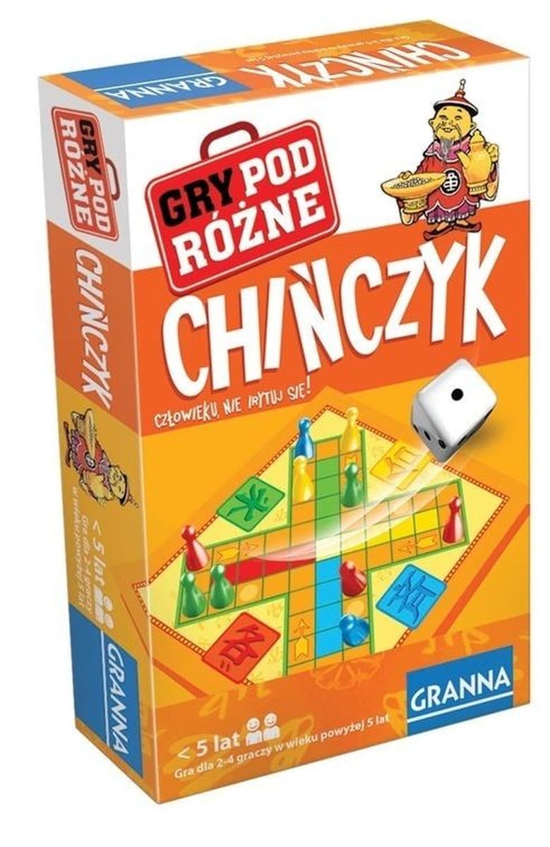 Gra planszowa Chińczyk Granna - kompaktowa wersja dla 2-4 graczy od 5 lat