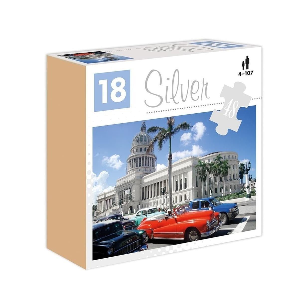 Gra Puzzle Silver Samochody 48 elementów dla seniorów