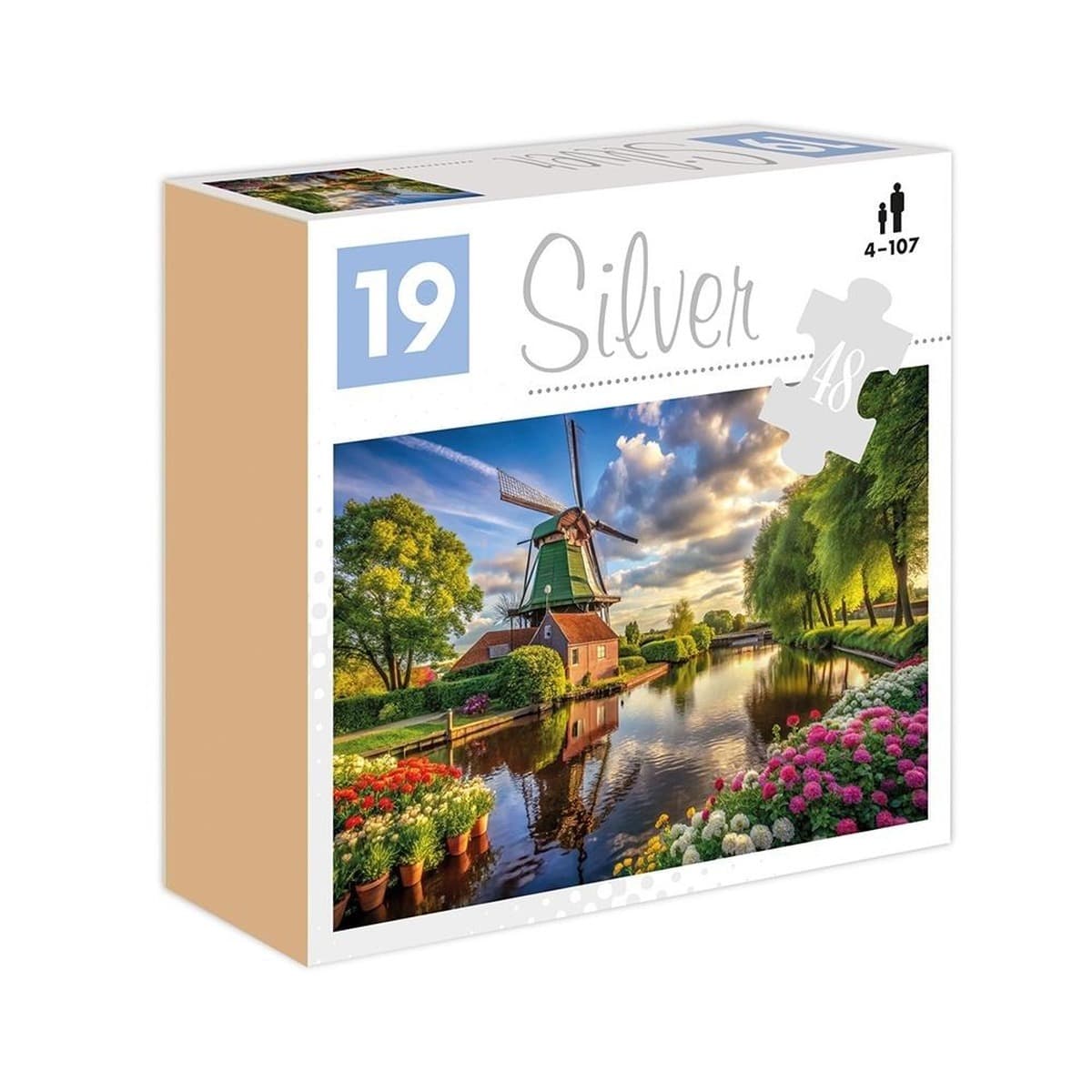 Gra Puzzle Silver Wiatrak 48 elementów dla seniorów
