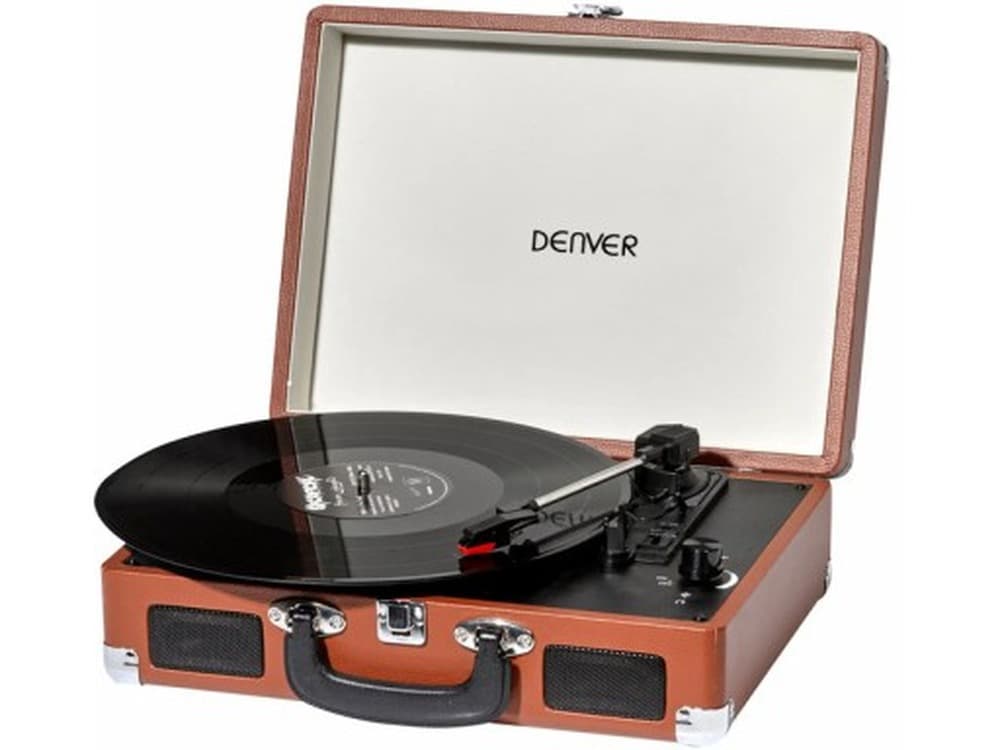 Gramofon Denver VPL-120 z USB do nagrywania na PC, brązowy