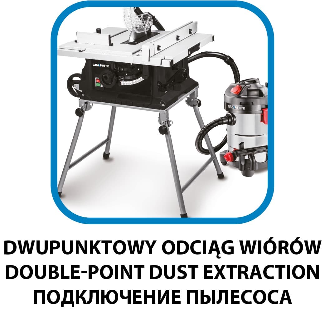 Graphite stojak do piłowania drewna czarno-szary z 4 nogami