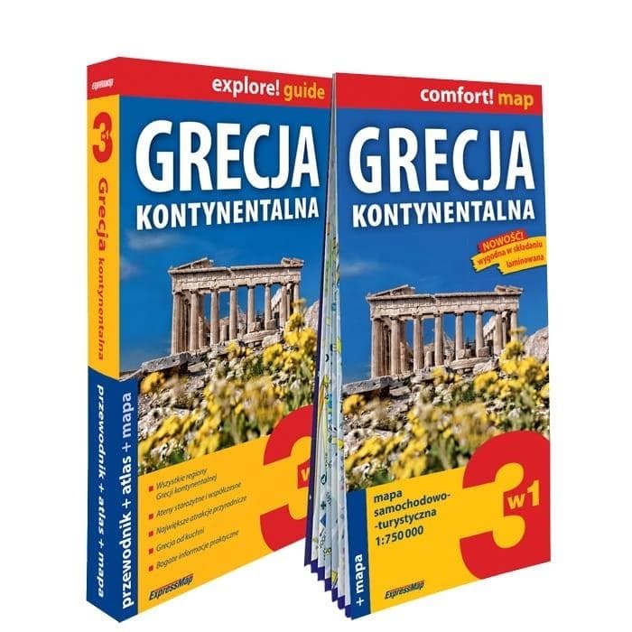 Grecja Kontynentalna Przewodnik Atlas i Mapa 3w1 ExpressMap