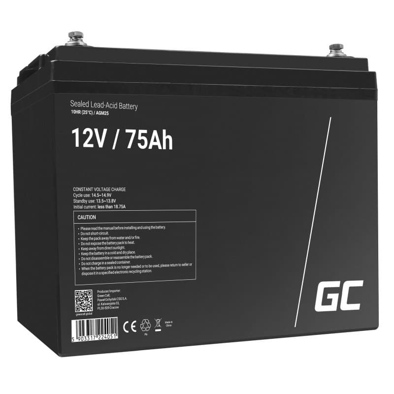 Akumulator żelowy Green Cell AGM25 12V 75Ah
