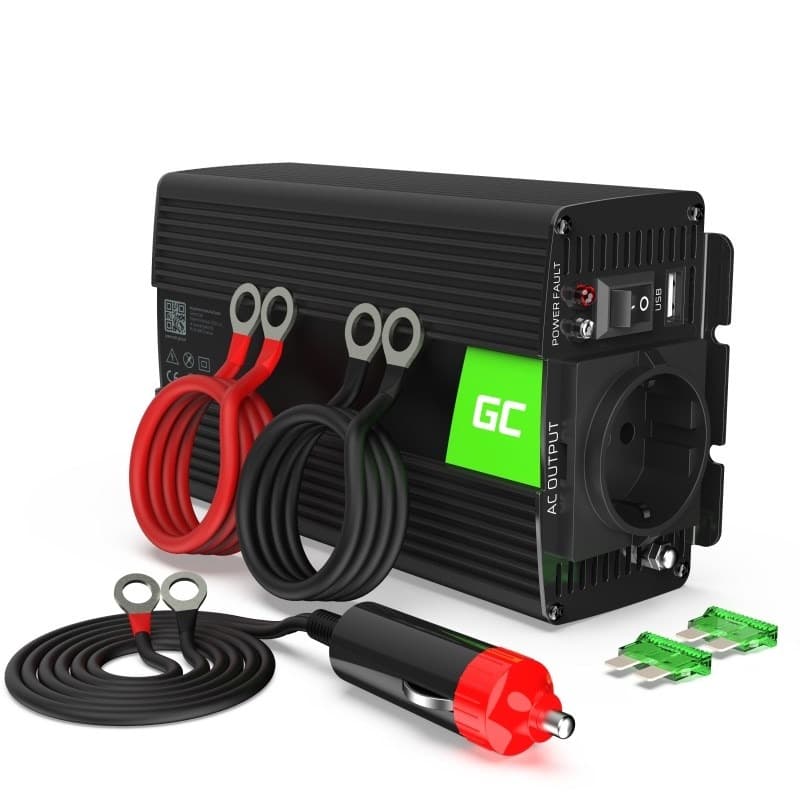 Przetwornica Green Cell 24V-230V 300W/600W Modyfikowana Sinusoida INV02DE