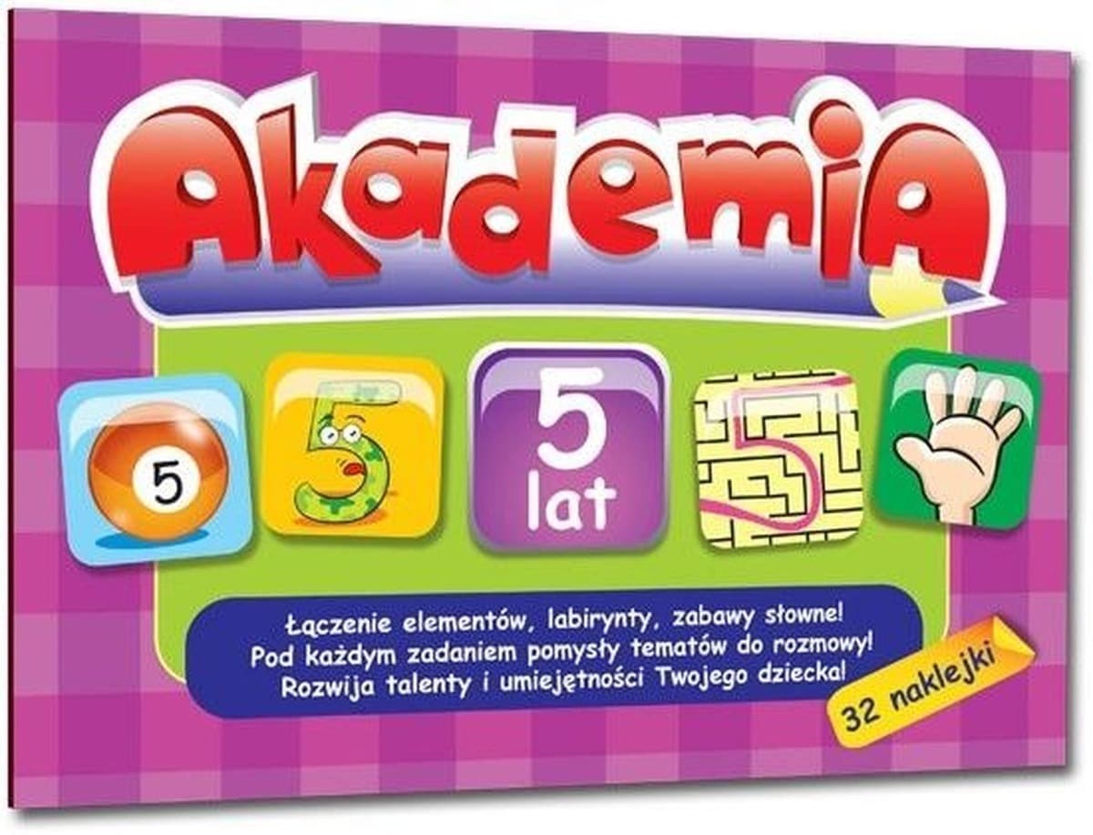 Greg Akademia 5 lat: Książka z naklejkami