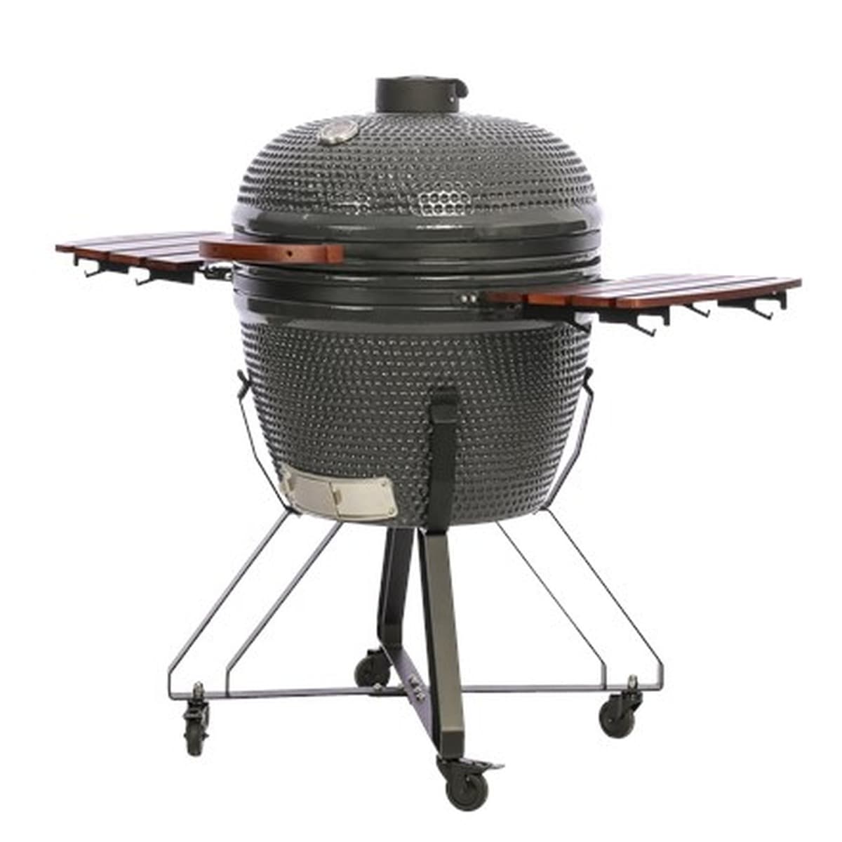 Grill kamado ceramiczny 26 cali XL ciemnoszary do BBQ i grillowania