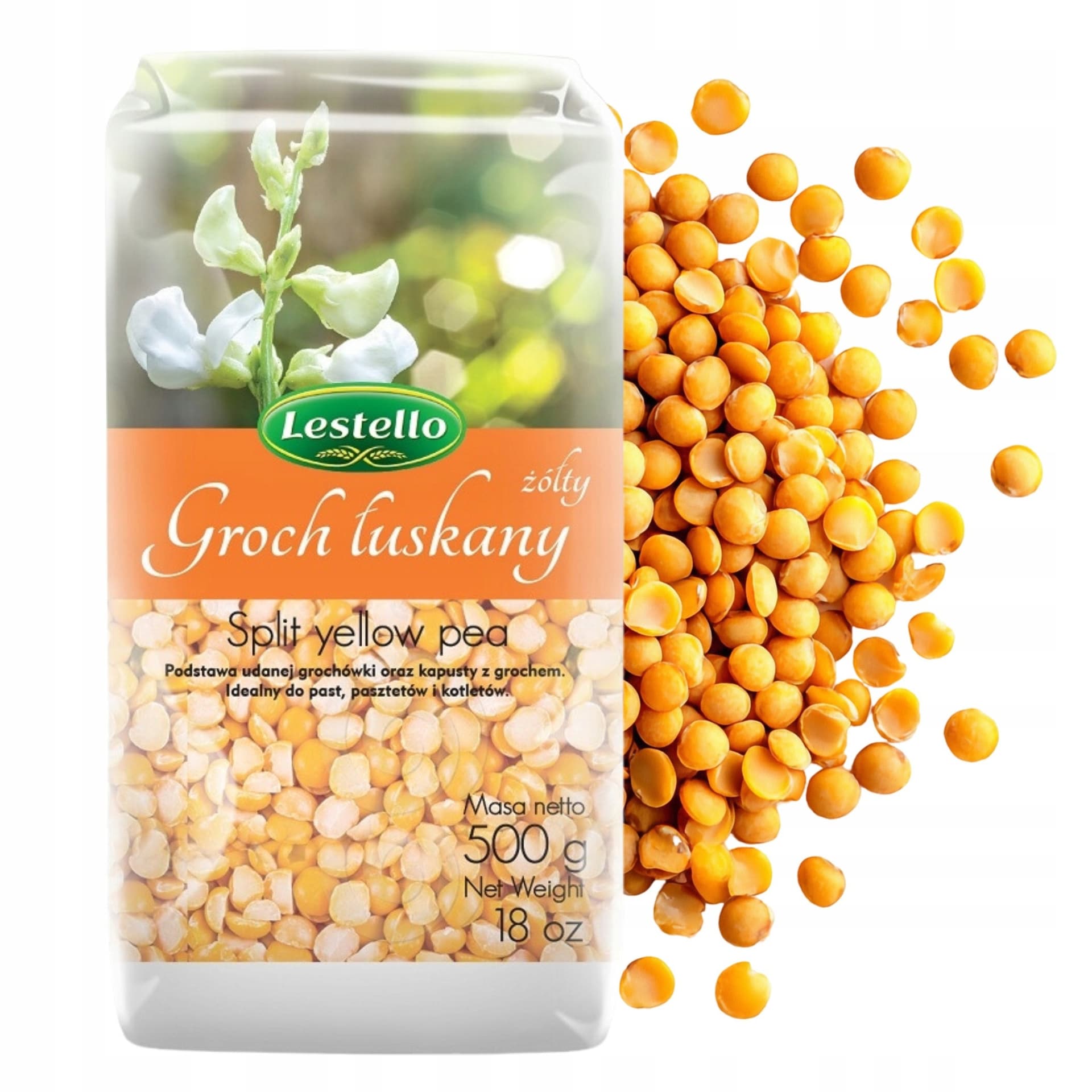 Lestello Groch łuskany żółty 500 g
