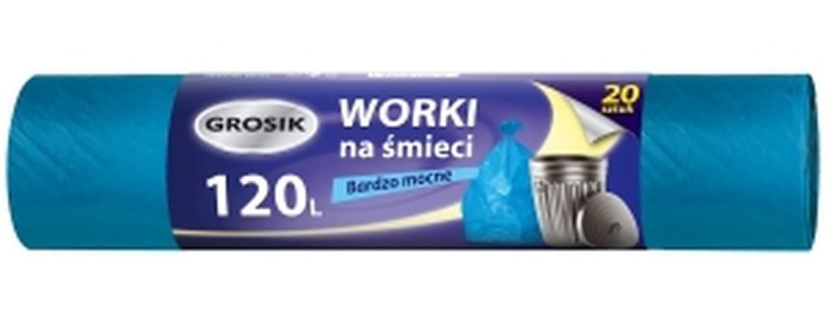 Grosik Worek na Śmieci 60 litrów 10 sztuk zielony