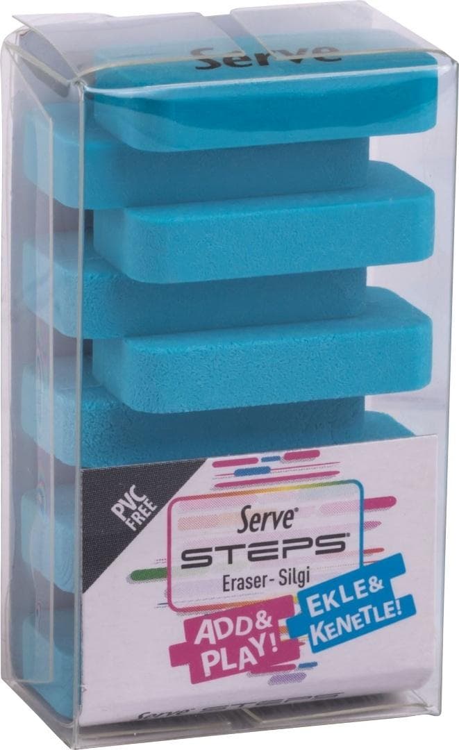 Gumka do mazania Steps neonowa niebieska 3 x 1,8 x 5,2 cm