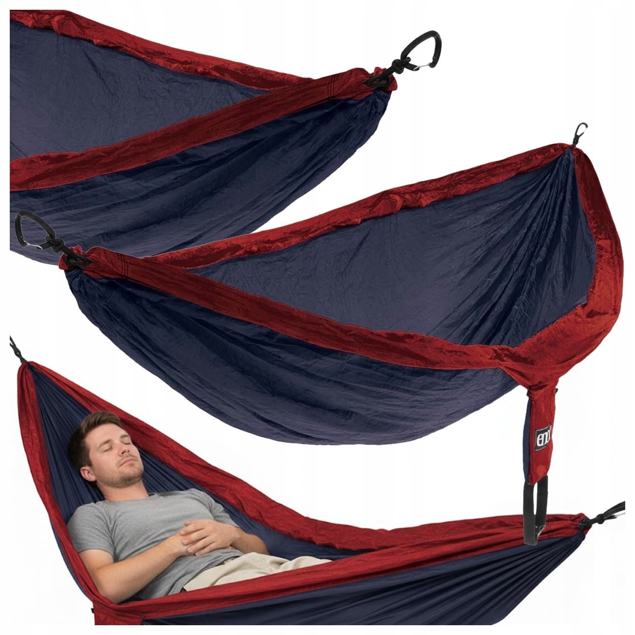 Hamak rowerowy ENO SingleNest Hammock - berry/plum