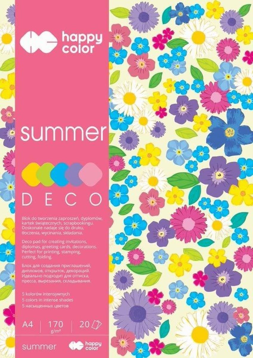 Happy Color Blok Rysunkowy A4 170g 20 kartek Deco Summer