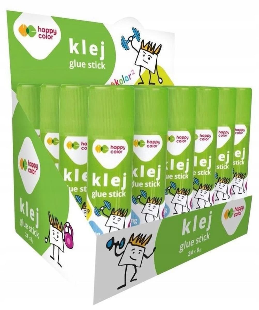 Happy Color Klej w sztyfcie 8 g 24 sztuki