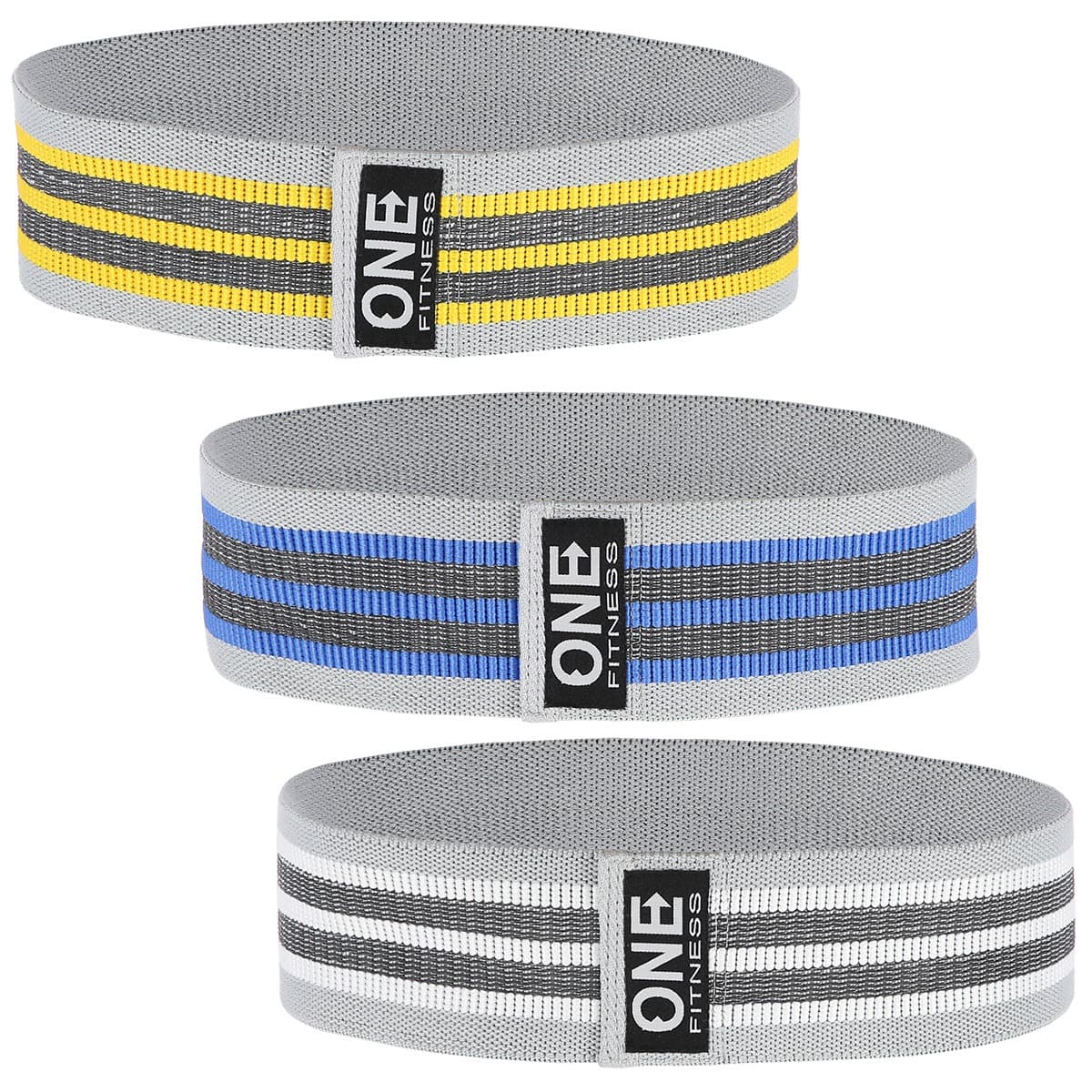 One Fitness Zestaw Gum do Ćwiczeń Hip Band 3 sztuki