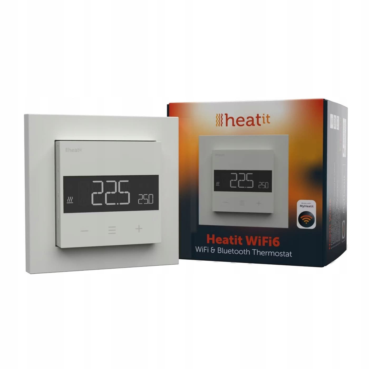 Heatit WiFi6 Biały Termostat Wi-Fi 3600W 16A RAL 9003