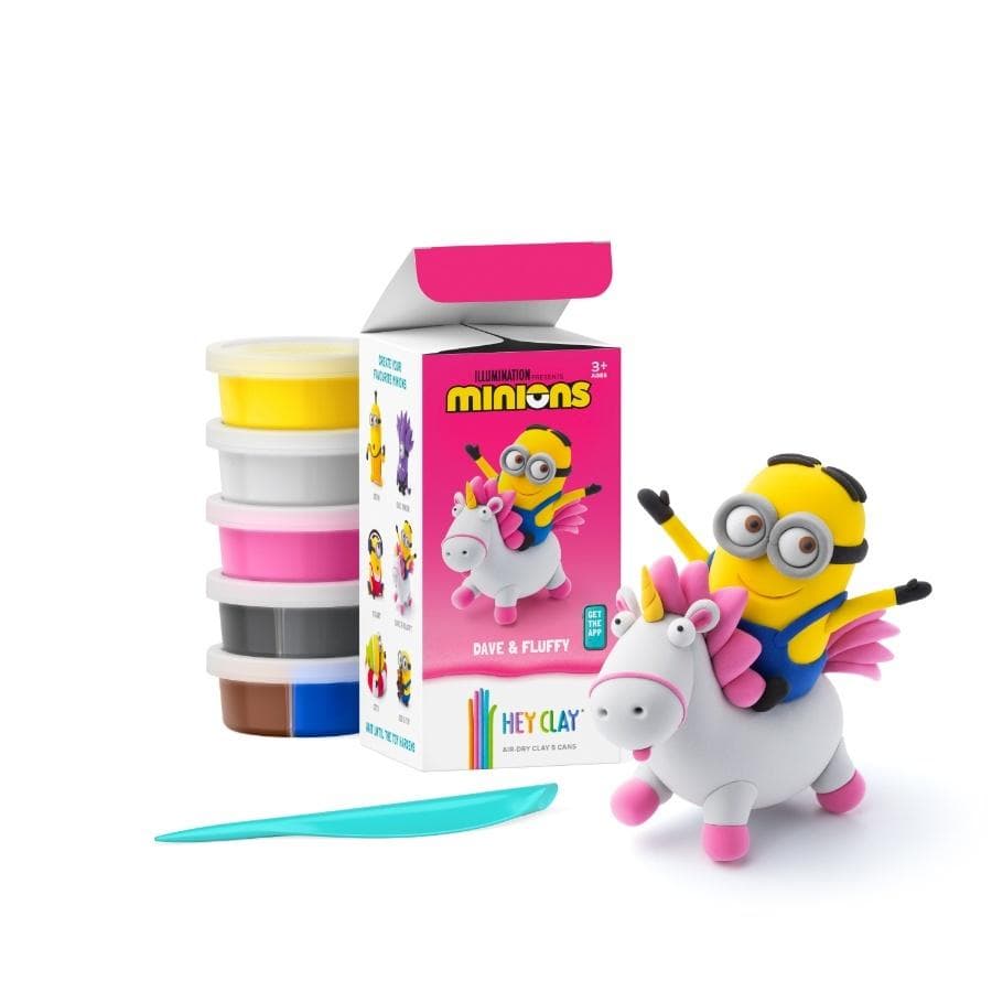 Hey Clay Minionki Dave i Fluffy z akcesoriami zestaw kreatywny 3+