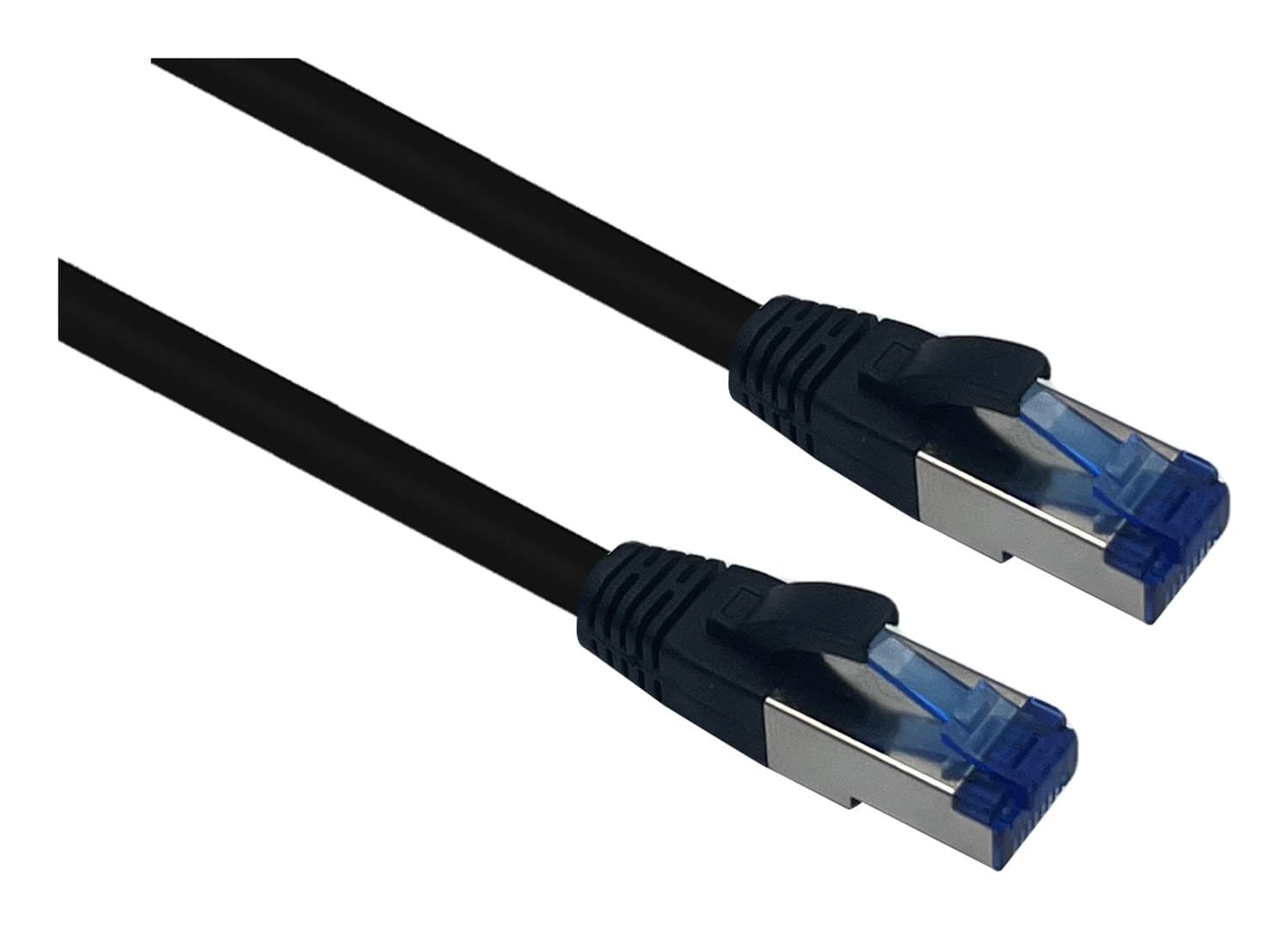 Helos Kabel sieciowy Czarny 45 m Cat6a S/FTP (S-STP) RJ-45 Męski