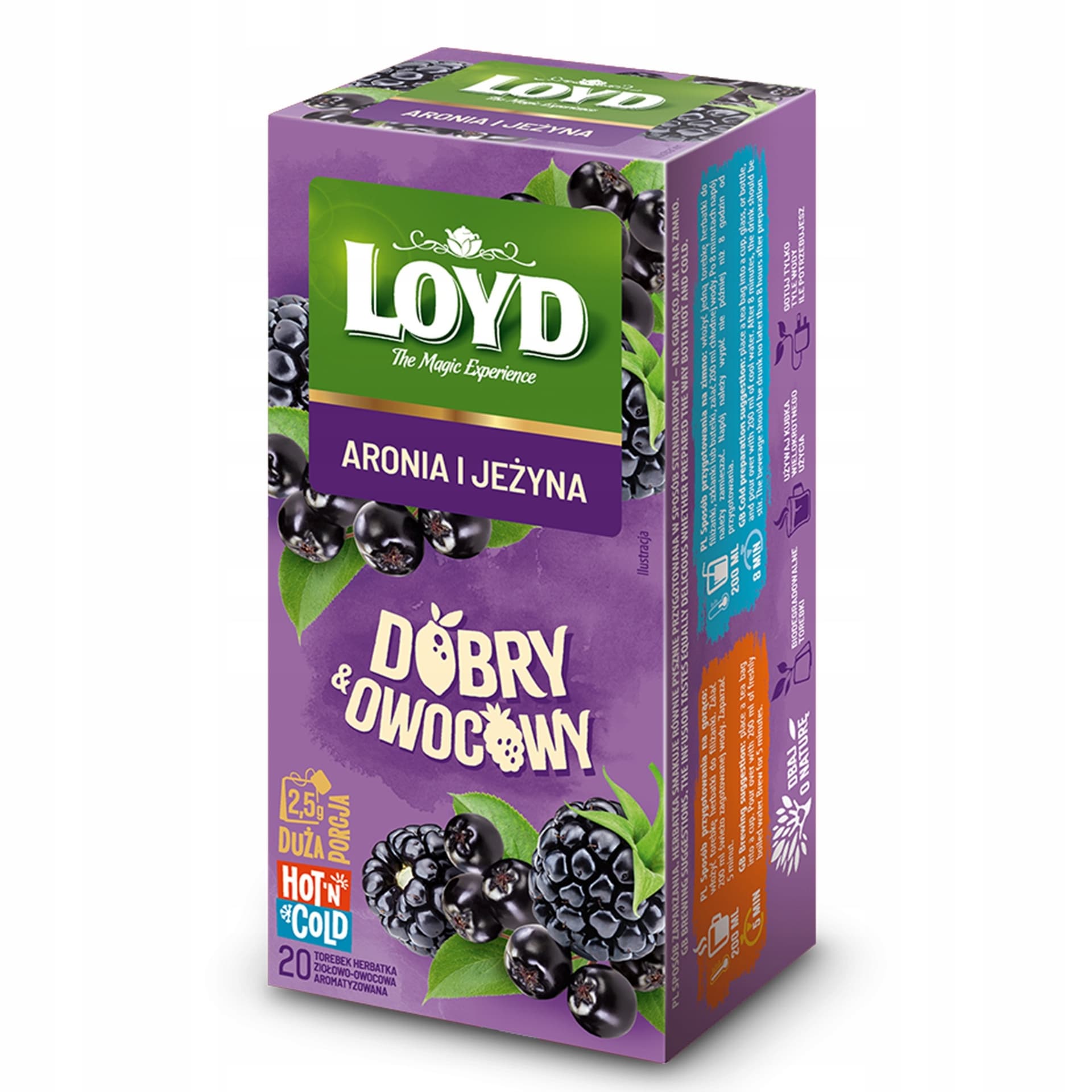 Loyd Herbata o smaku aronia i jeżyna 20x2,5g