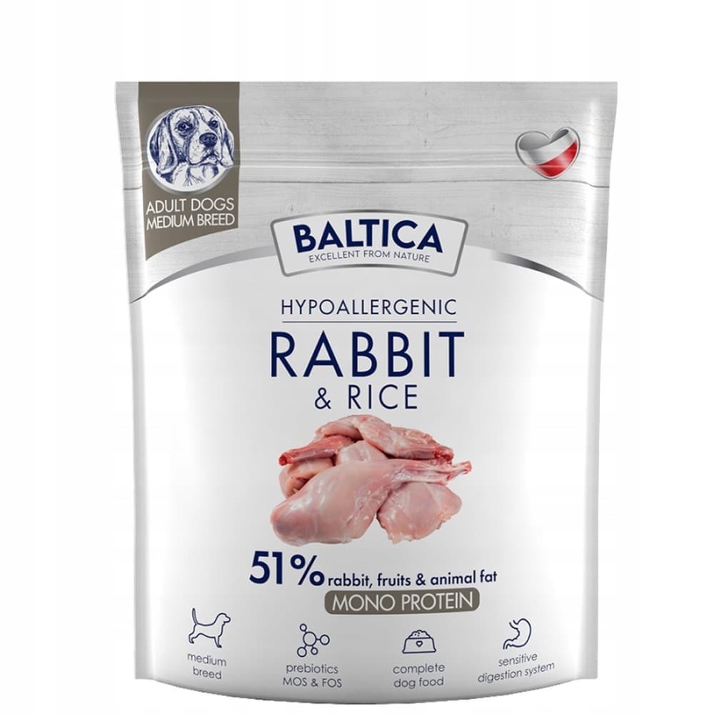 Karma dla psów Baltica Nutraceutic Królik i Ryż 1 kg