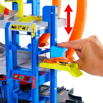 Hot Wheels City Mega Garaż Gigapętla z helikopterem i autkiem