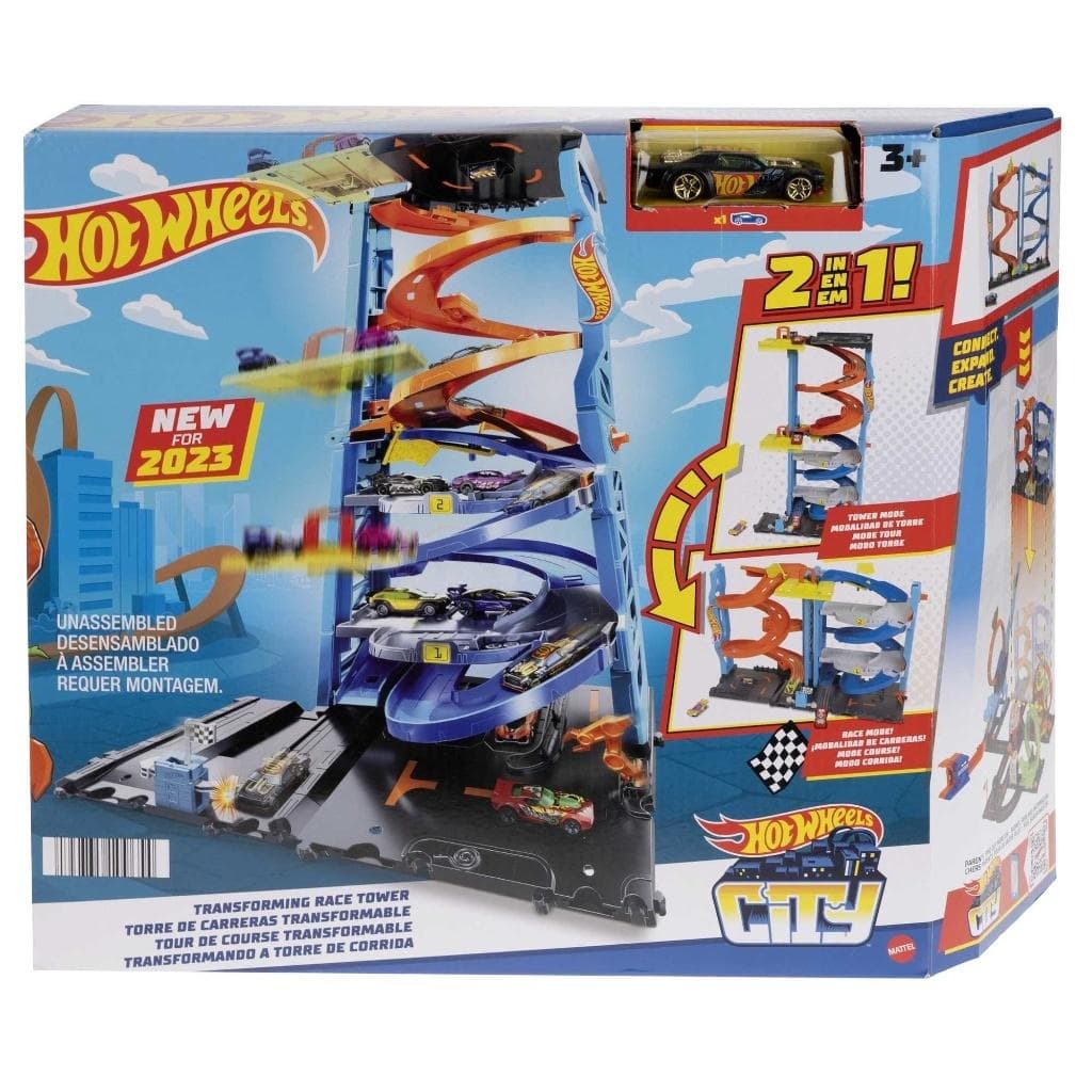 Hot Wheels City Wyścigowa wieża z transformacją Zestaw do zabawy