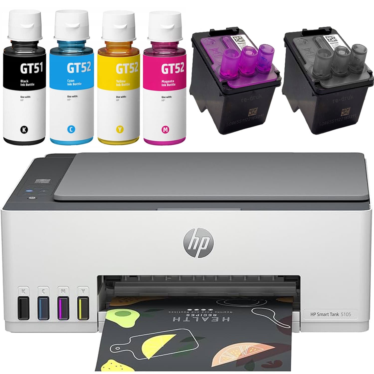 HP Smart Tank 5105 - Bezprzewodowa drukarka wielofunkcyjna A4 kolor