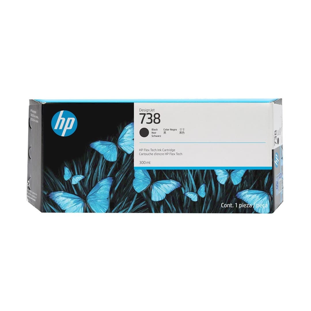 Czarny atrament HP DesignJet 738 o pojemności 300 ml
