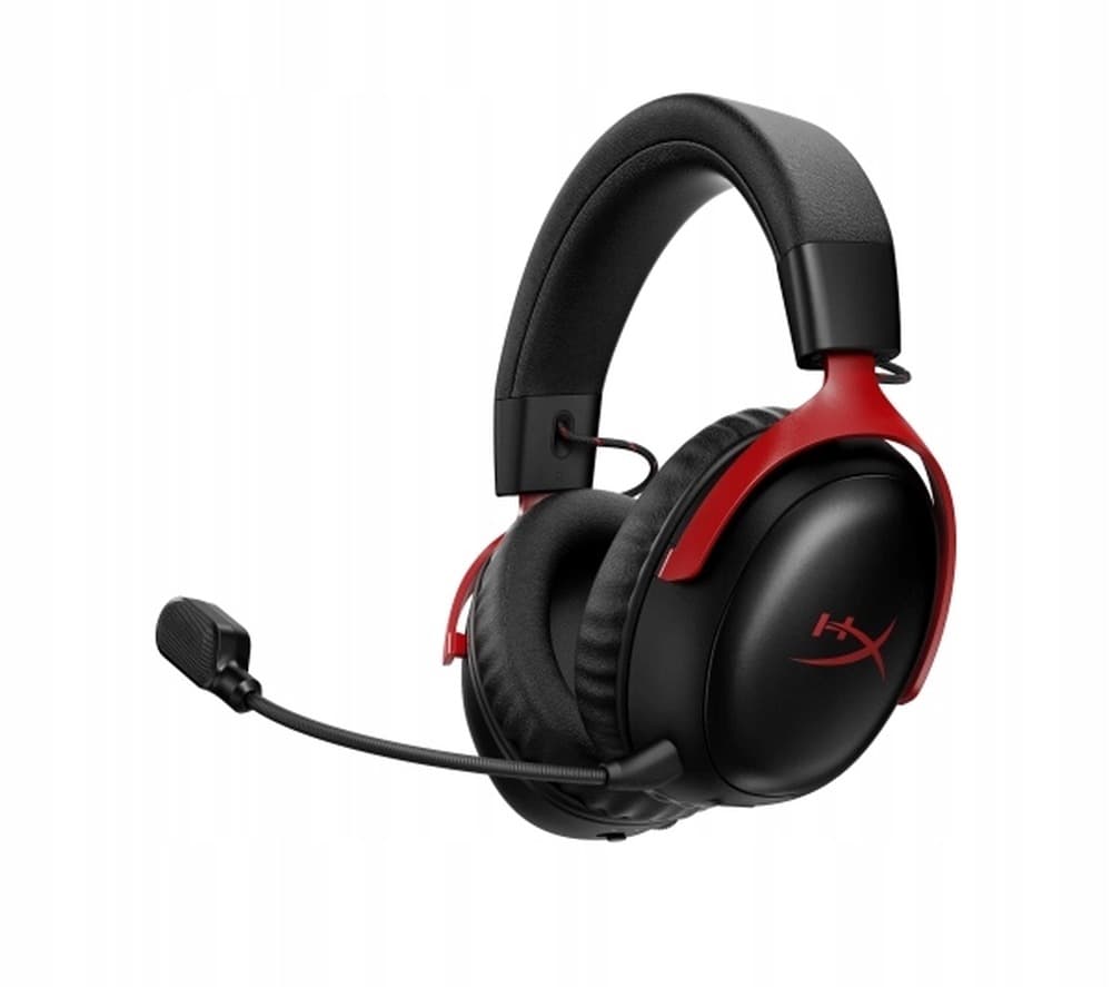 HyperX Cloud III S Wireless - Słuchawki Gamingowe - Czarne/Czerwone