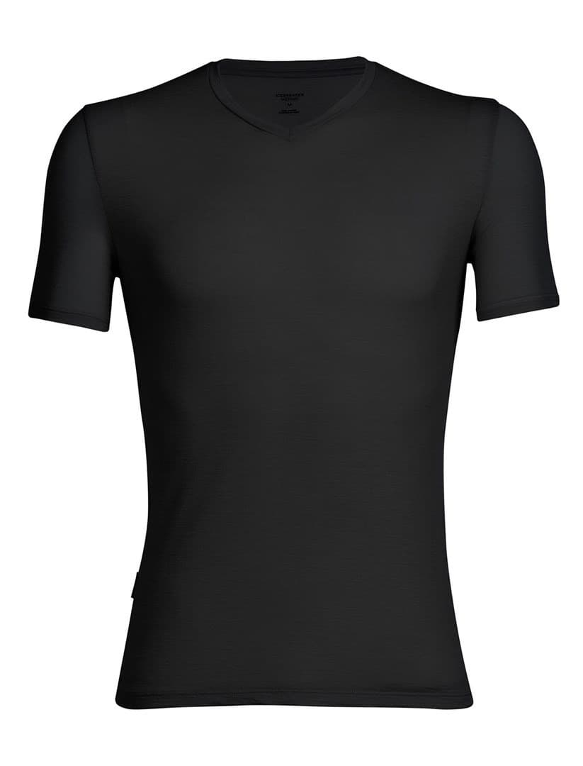 Koszulka Icebreaker Merino Wool Crew Neck L czarna krótki rękaw