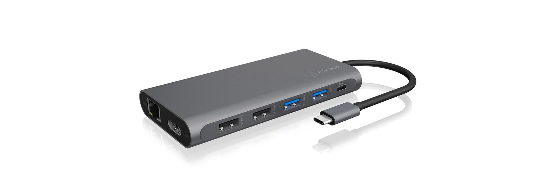 ICY BOX Stacja dokująca USB-C IB-DK4050-CPD Antracytowa