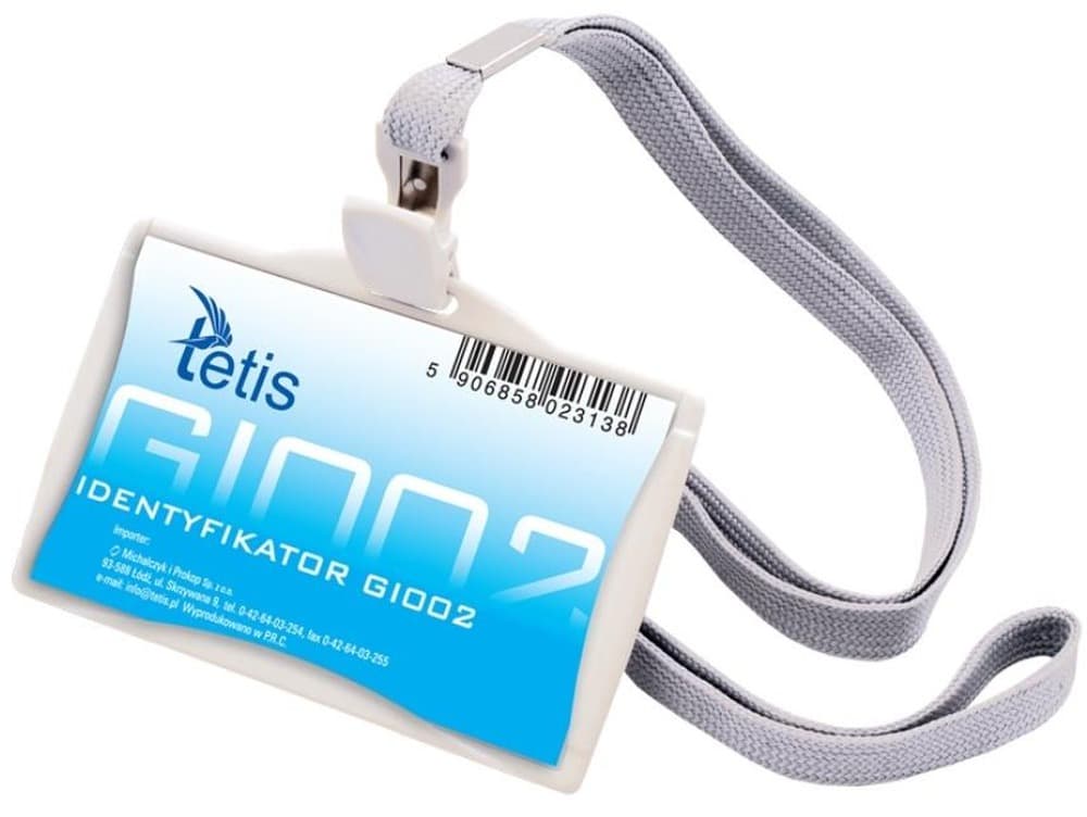 Identyfikator na smyczy 85x35 mm Tetis