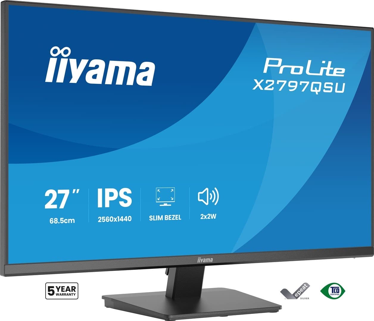 iiyama ProLite X2797QSU-B1 27" Monitor Komputerowy Quad HD LED Czarny
