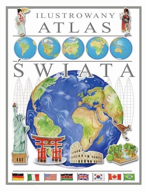Ilustrowany atlas świata. Kolorowanka dla dzieci