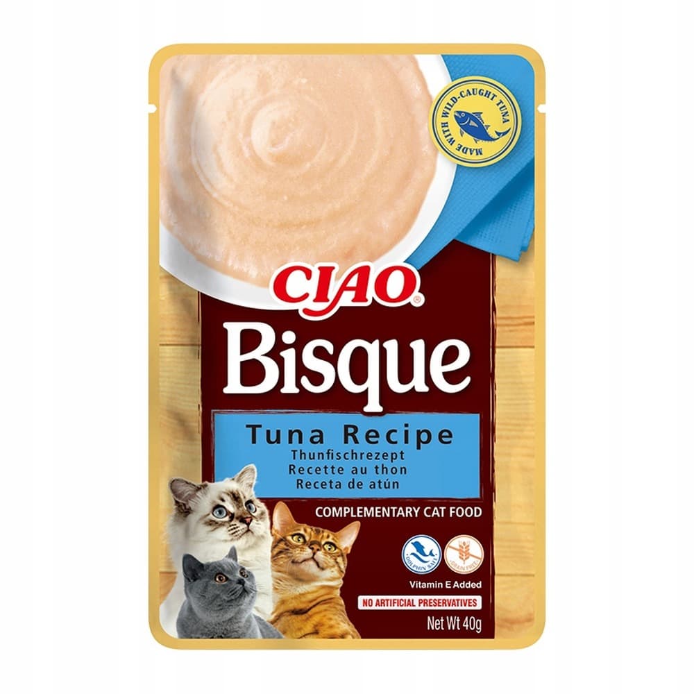Inaba Cat Ciao Bisque Tuńczyk Wołowina Kurczak - przysmak dla kota 24 x 40 g