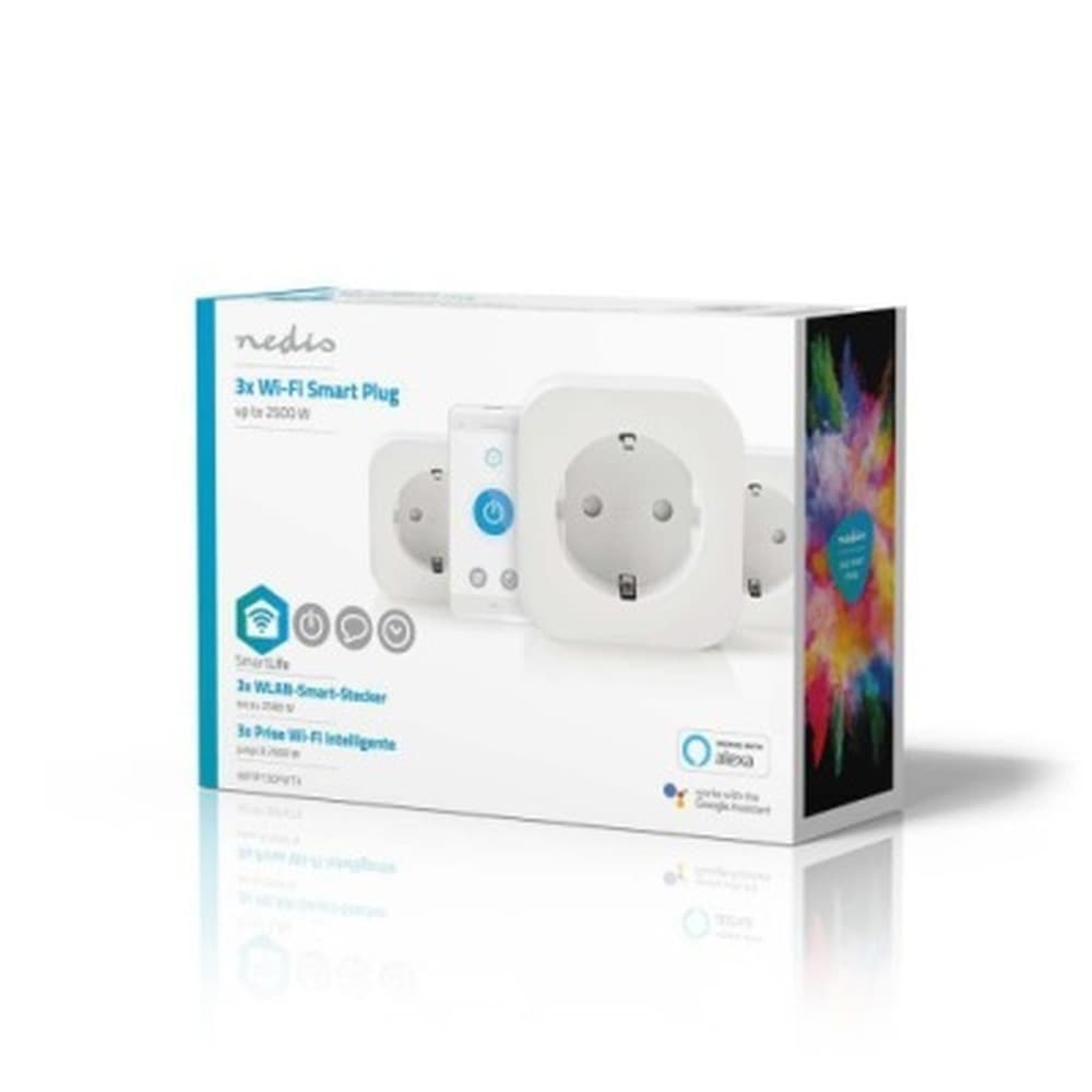 Inteligentne gniazdko Wi-Fi Nedis SmartLife WIFIP121FWT3 (3 sztuki)