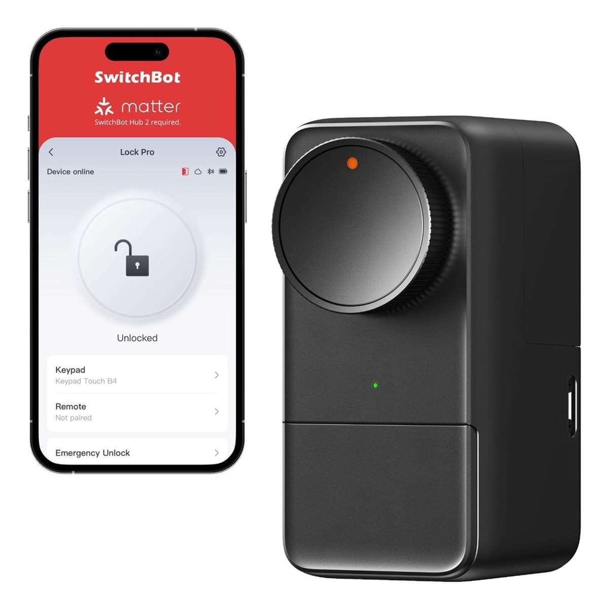 Inteligentny zamek do drzwi SwitchBot Smart Lock Pro, czarny