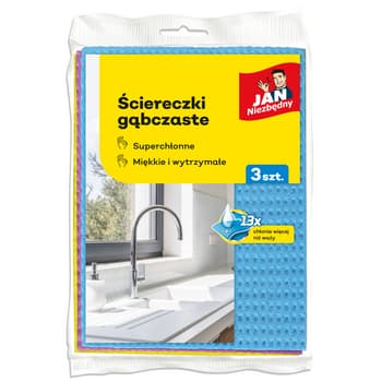 JAN Zmywak kuchenny gąbczasty 3 szt.
