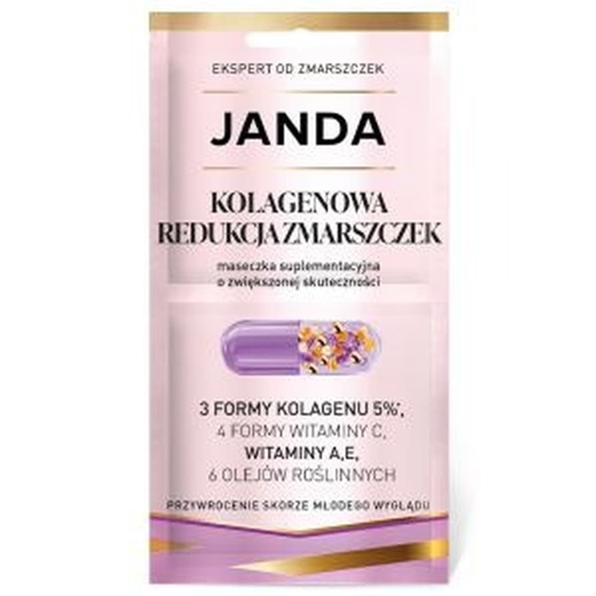 Janda Maska kolagenowa do twarzy z czerwonym złotem