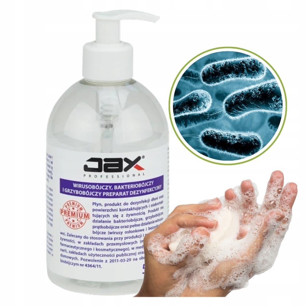 Jax Professional Wirusobójczy, bakteriobójczy i grzybobójczy preparat dezynfekcyjny Premium 500 ml