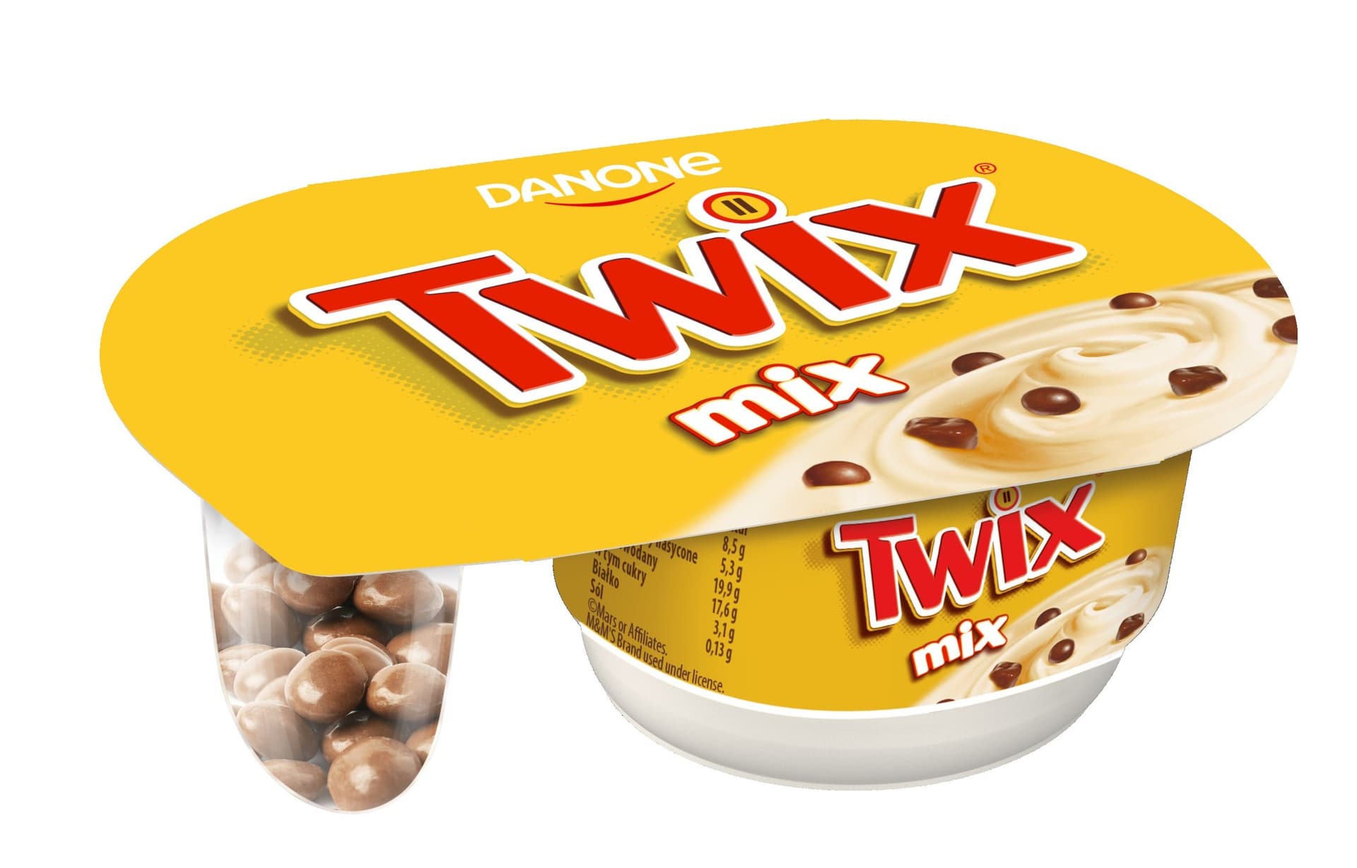 Fantasia Jogurt karmelowy z mini ciasteczkami Twix Mix 120g