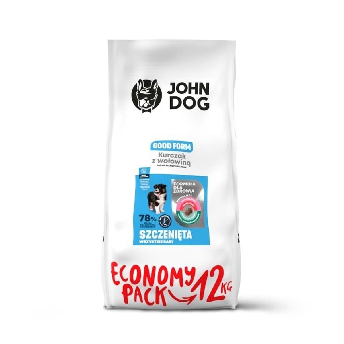 John Dog Good Form Puppy karma dla szczeniąt kurczak z wołowiną 12 kg