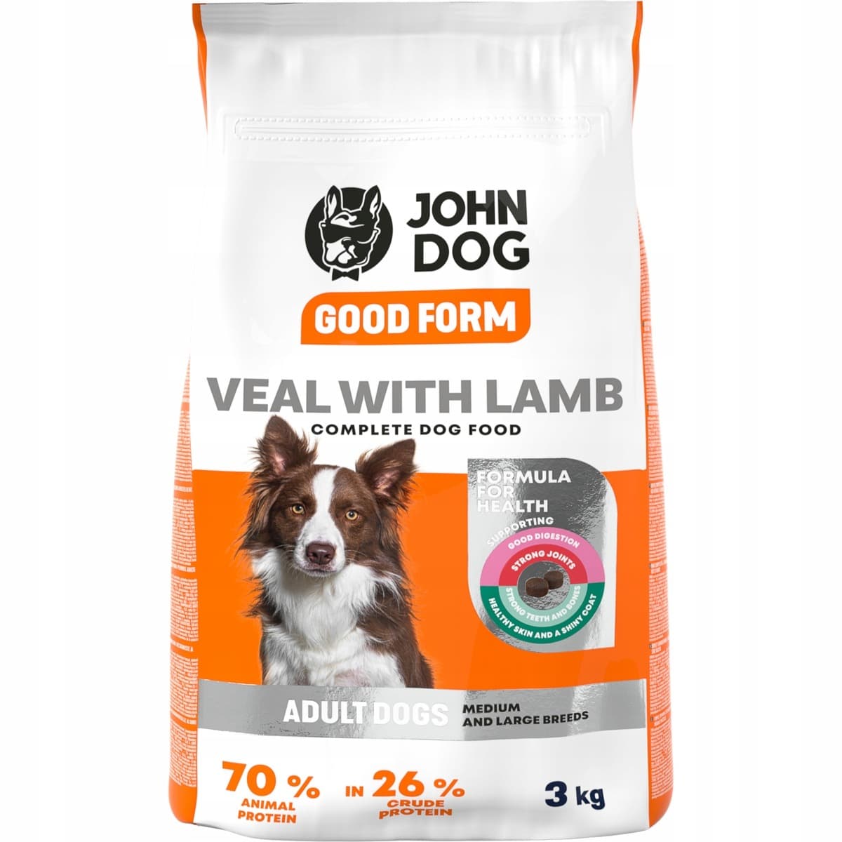 John Dog GOOD FORM Cielęcina z Jagnięciną Karma sucha dla psa 3 kg