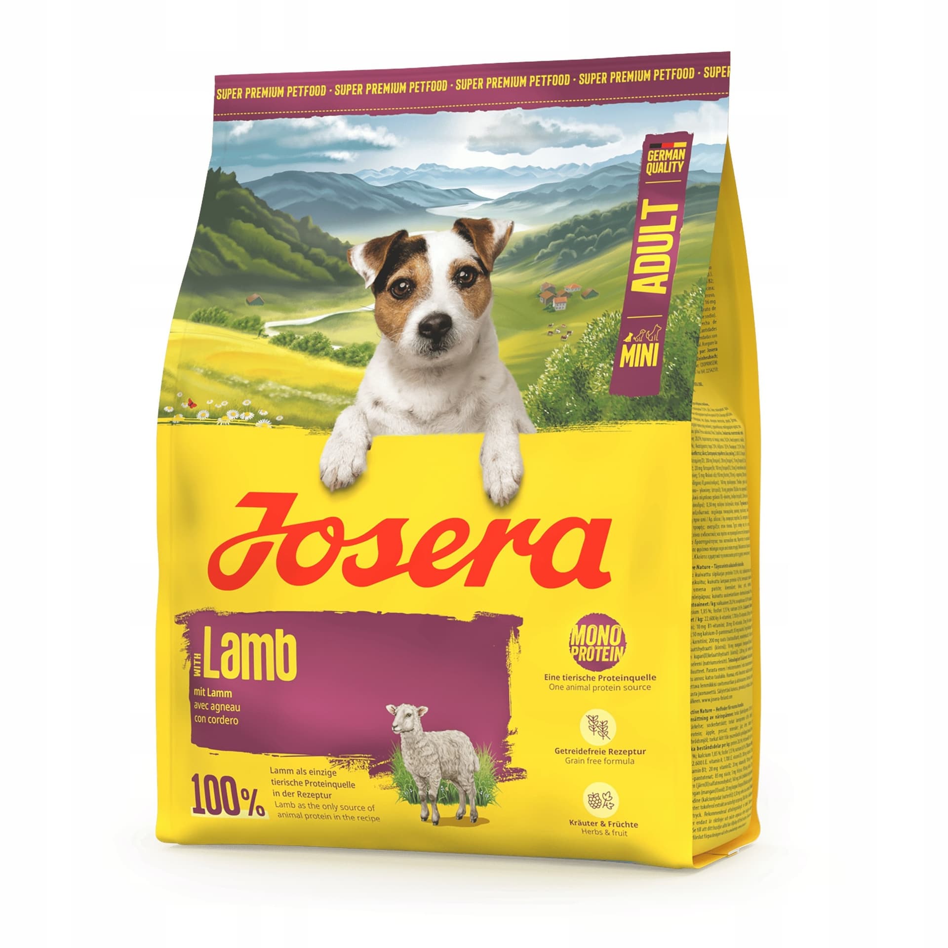 Josera Mini Adult Lamb 900g - Sucha karma dla psów ras małych z jagnięciną