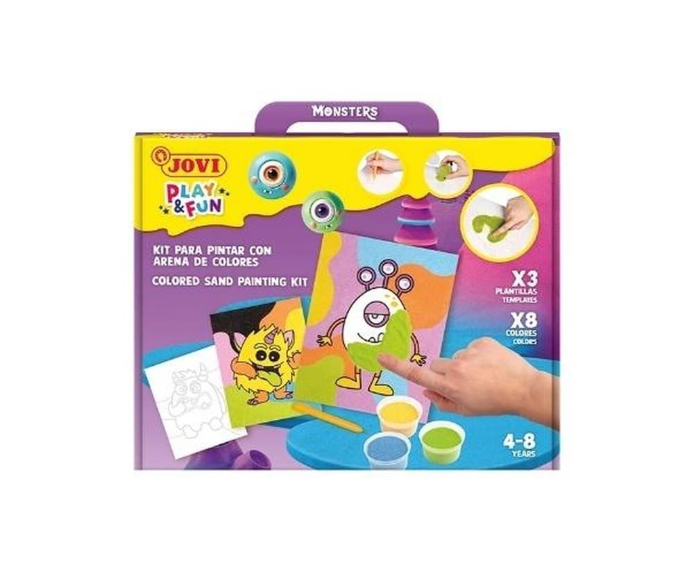 JOVI Zestaw do Malowania Piaskiem Stwory Play&Fun