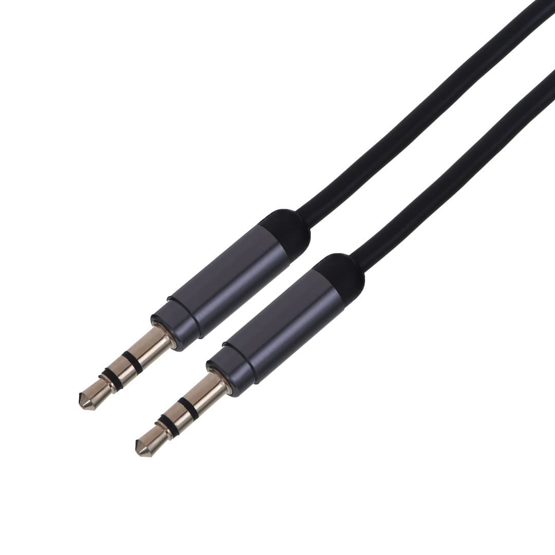 Kabel audio stereo Mini Jack 3.5mm męski - męski 1.8m czarny