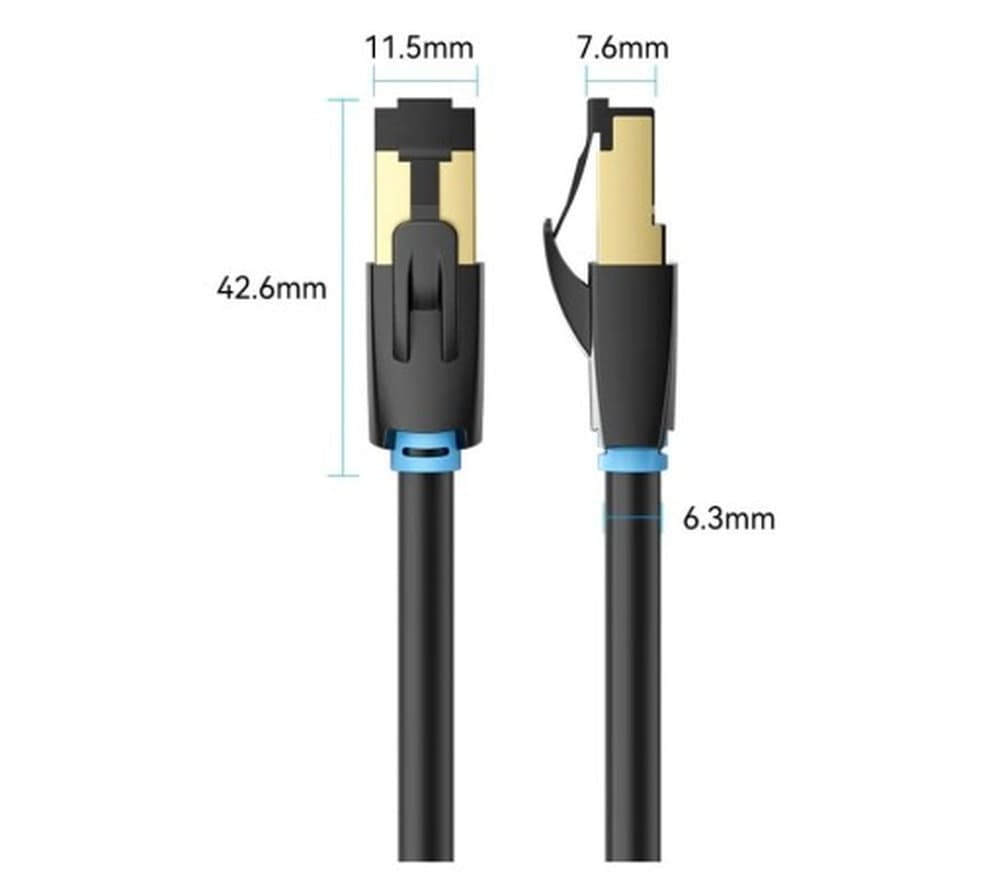 Kabel Ethernet Cat8 SFTP 40Gbps 2GHz długość 3 metry
