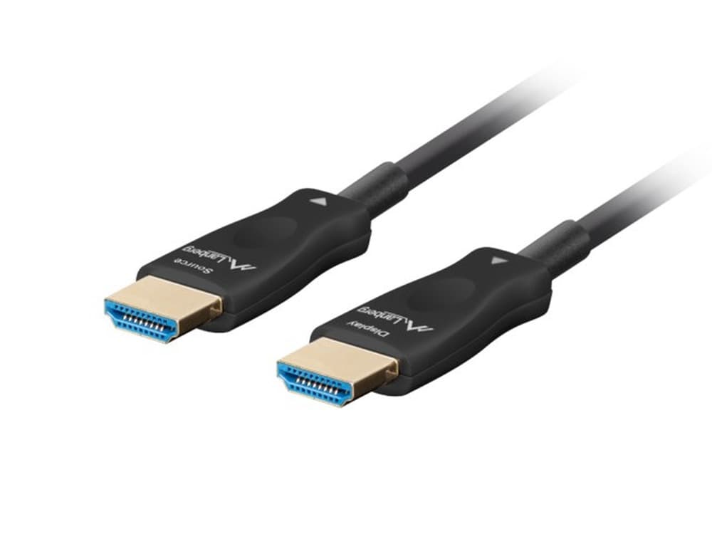 Kabel HDMI Lanberg M/M V2.1 10m optyczny AOC czarny