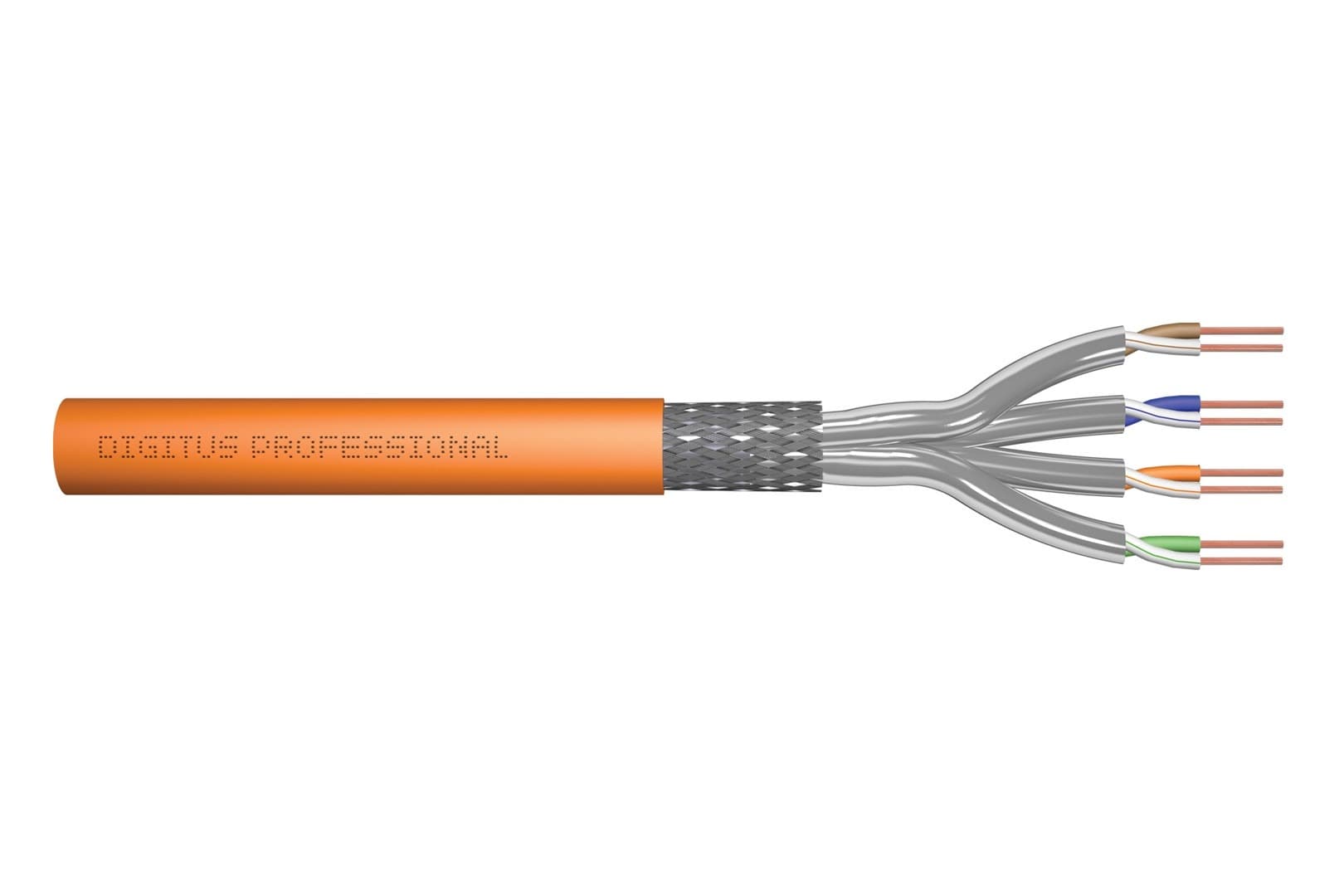 Kabel instalacyjny Digitus kat.7 S/FTP Cca-s1a d1 a1 AWG 23/1 LSOH 500m pomarańczowy