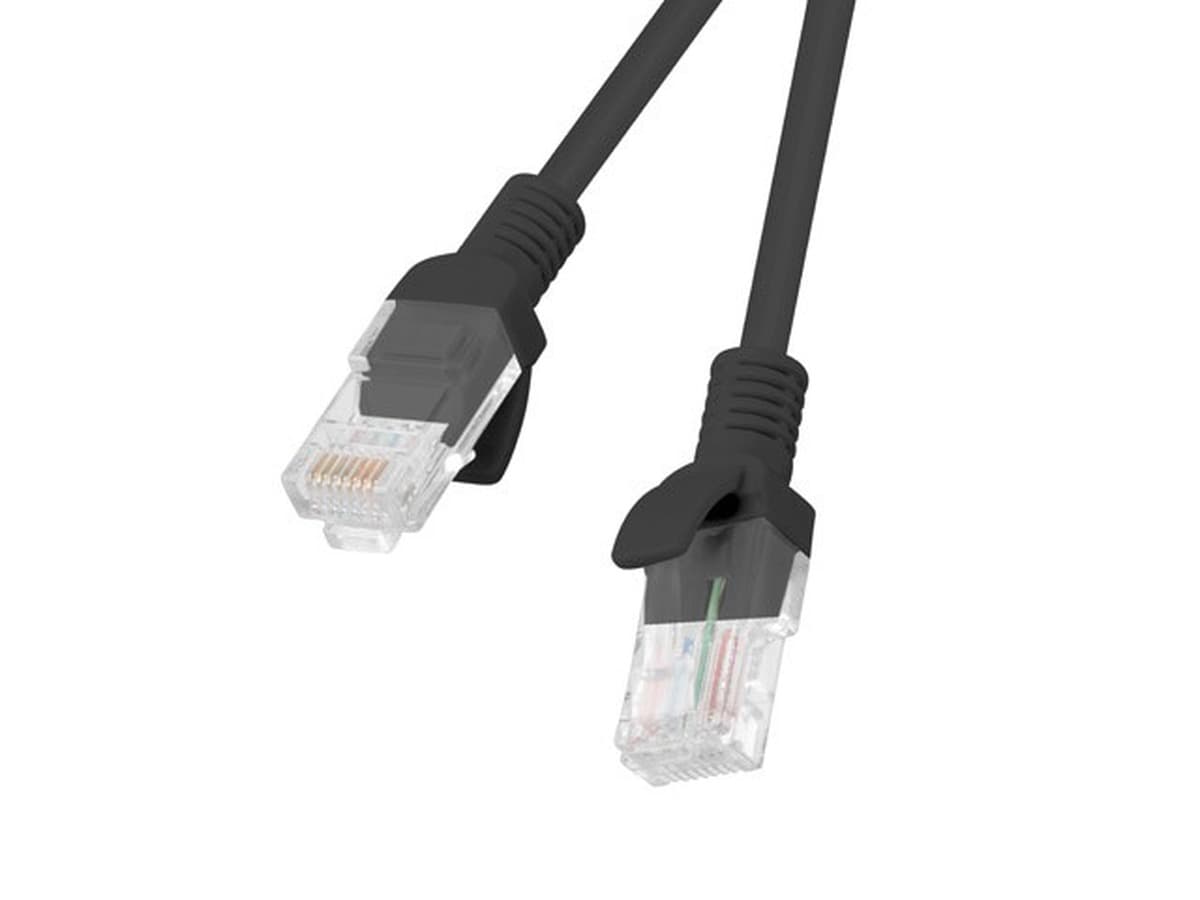 Kabel krosowy UTP kat. 5e RJ45 1 m czarny