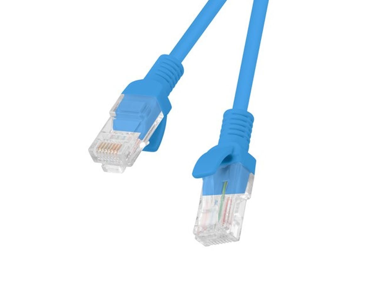 Kabel sieciowy UTP Lanberg Cat. 5e 0,25m niebieski