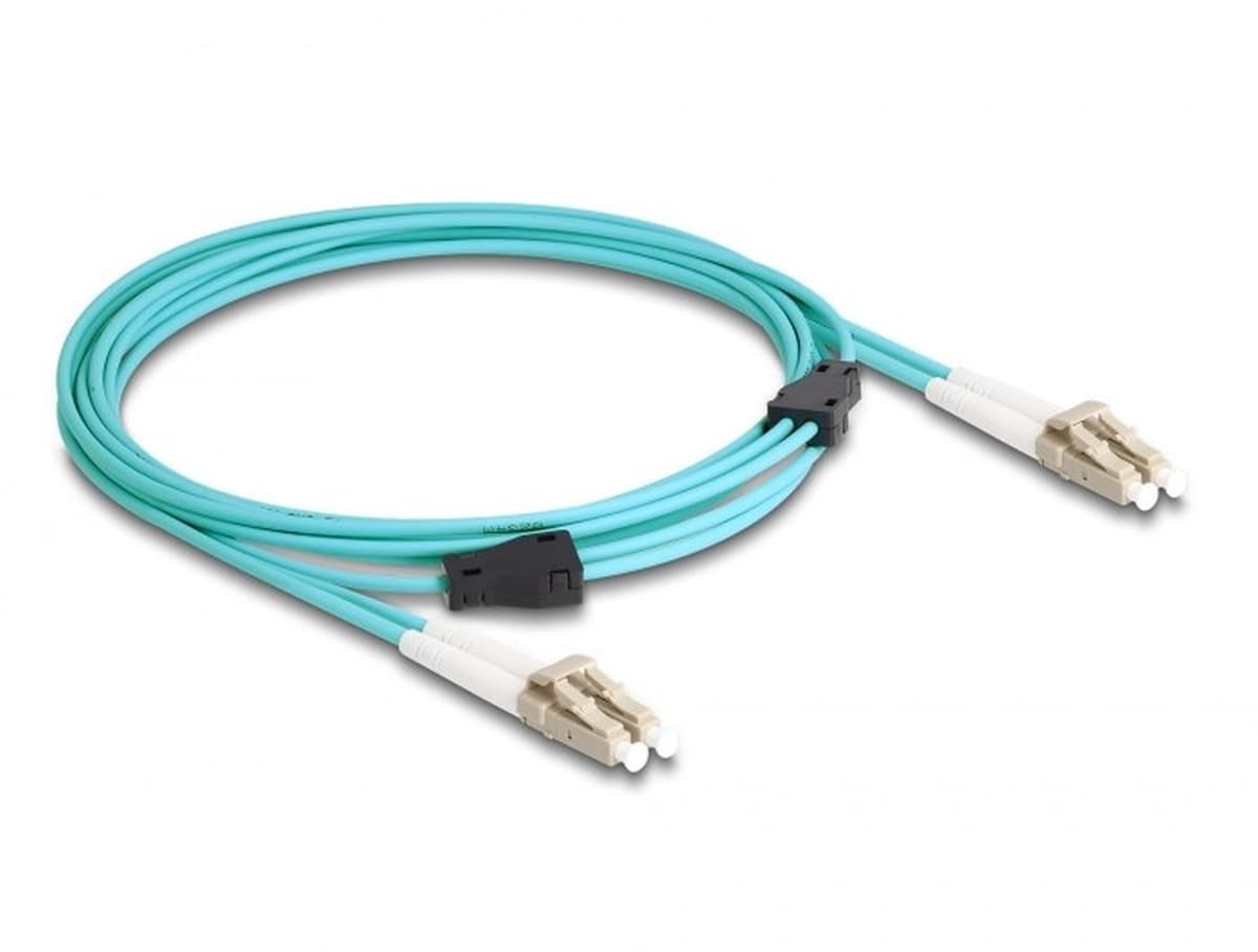 Kabel światłowodowy DELOCK LC Duplex Multimode z metalowym pancerzem, 3m